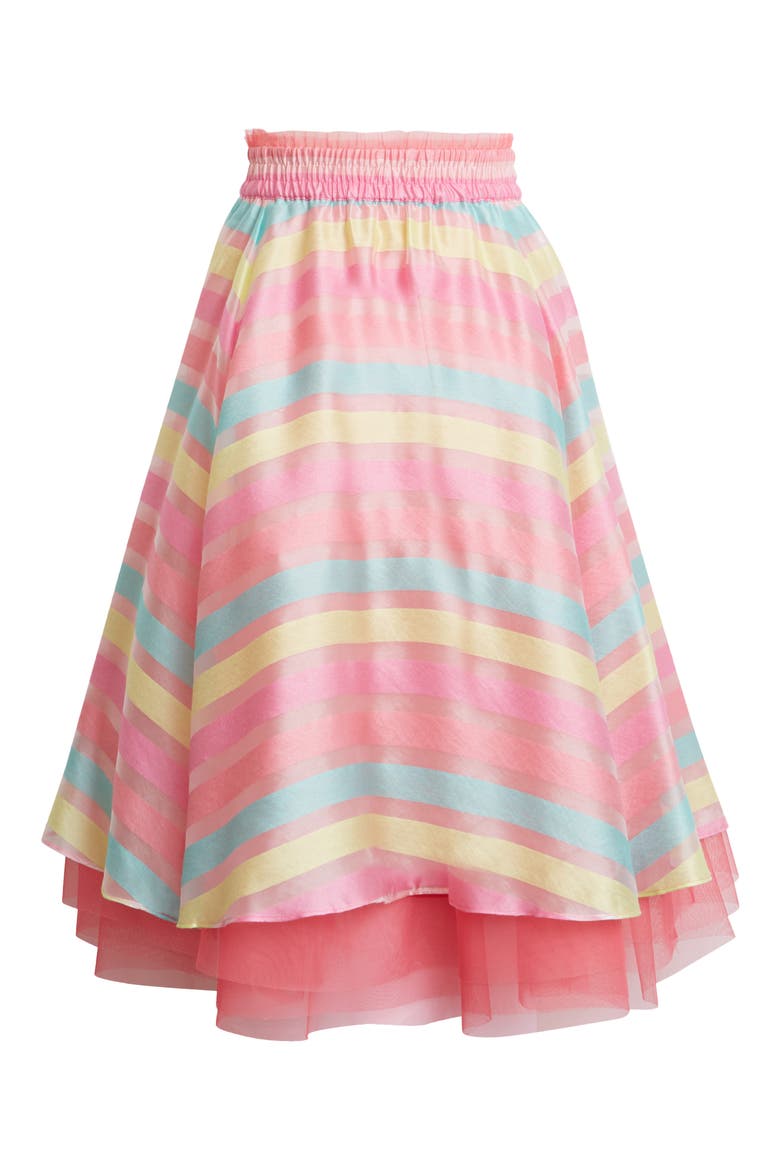 x Atlantic-Pacific Stripe Organza Skirt, Alternate, color, PINK MULTI STRIPE