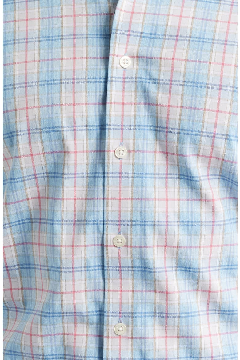 Lanes Plaid Button-Down Shirt, Alternate, color, MALIBLU