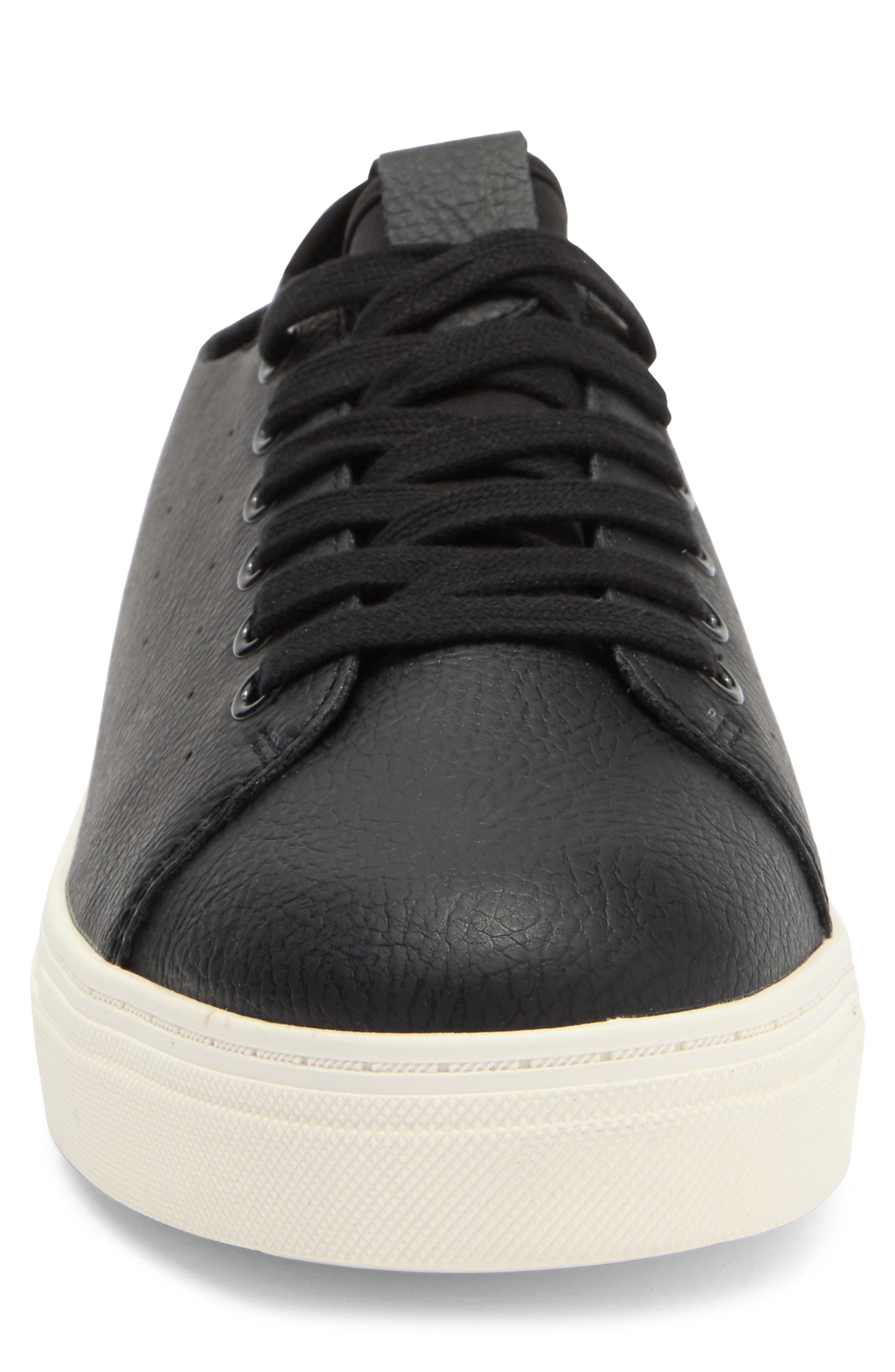 STRAUSS AND RAMM The Lace Up Sneaker, Alternate, color, Blackblack