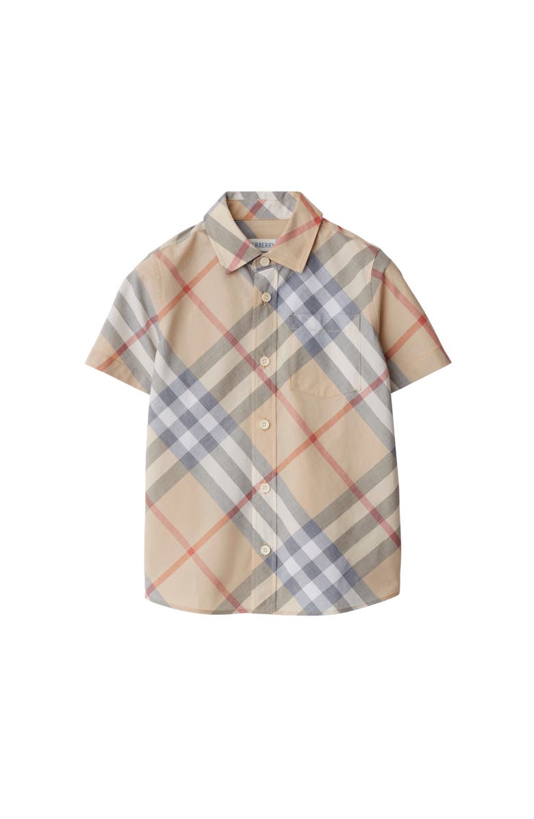 Burberry Check Cotton Shirt, Main, color, 