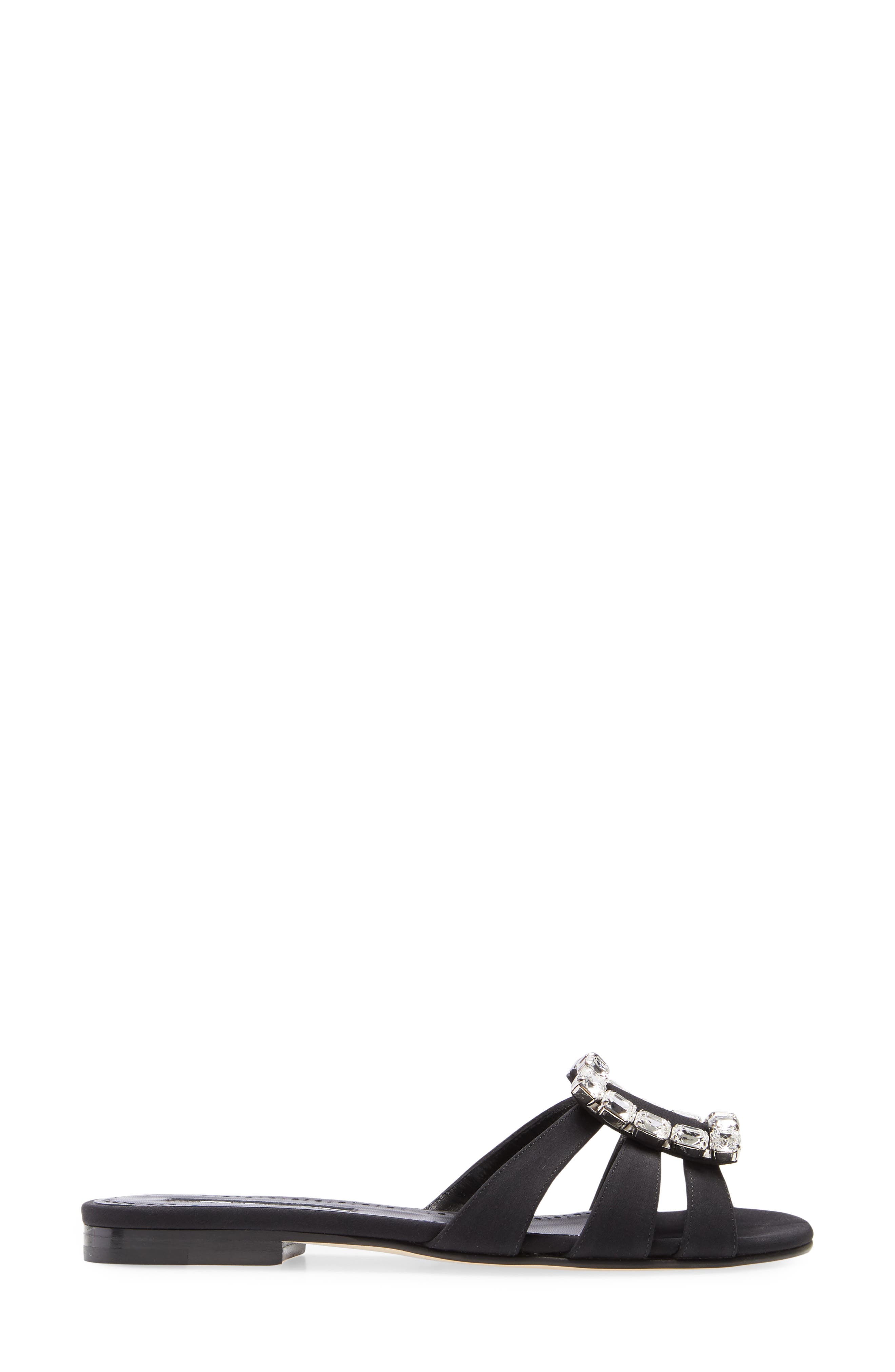 Manolo Blahnik Iluna Buckle Slide Sandal, Alternate, color, 