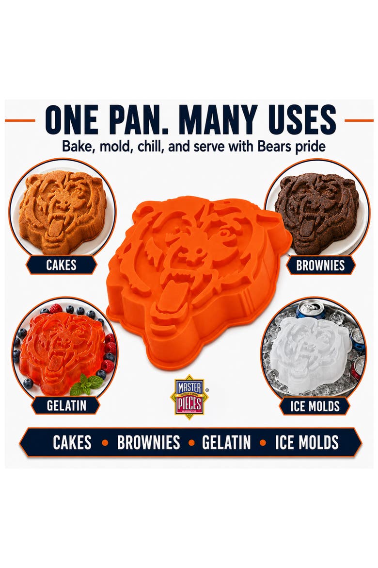 Chicago Bears Cake Pan, Alternate, color, Orange