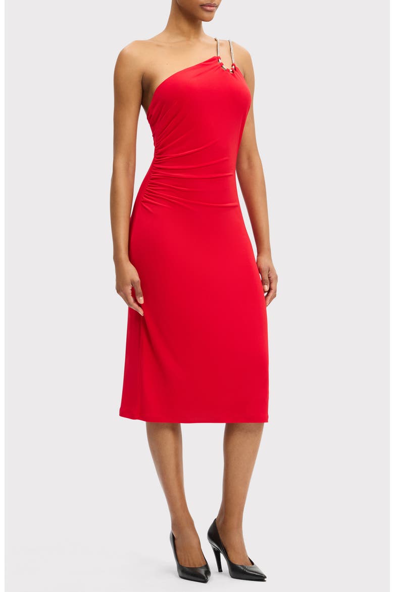 Strappy Jersey Midi Dress, Alternate, color, CARDINAL