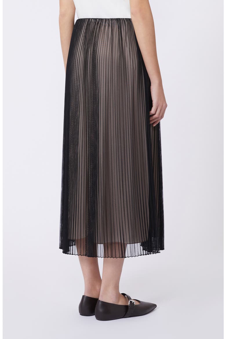 Baby Pleated Maxi Skirt, Alternate, color, BLACK
