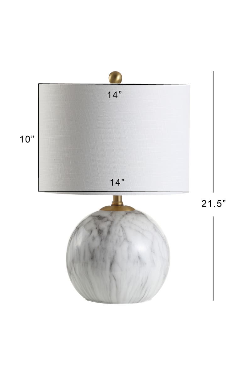 JONATHAN Y Luna Faux Marble Resin LED Table Lamp, Alternate, color, Faux Marble