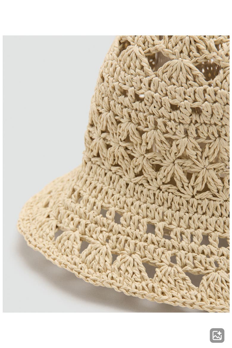 Woven Straw Bucket Hat, Alternate, color, BEIGE