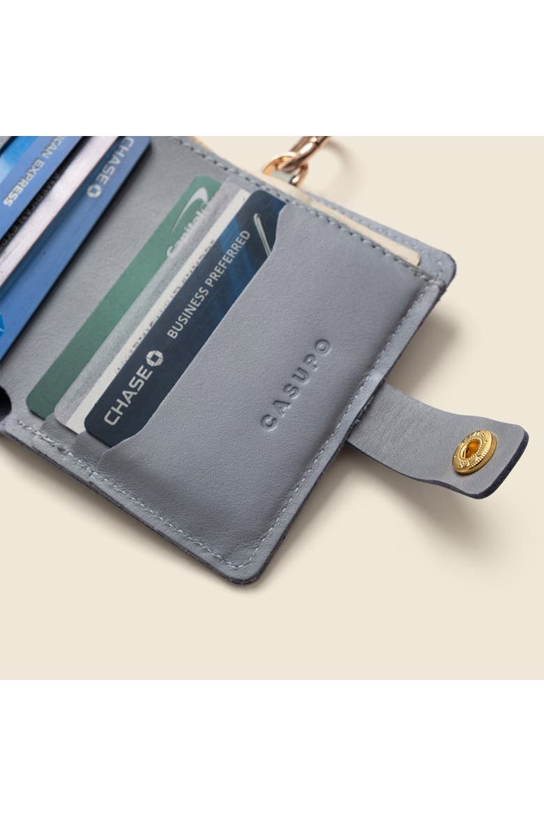 Wallet with Snap and Key Ring, Alternate, color, Ice Blue