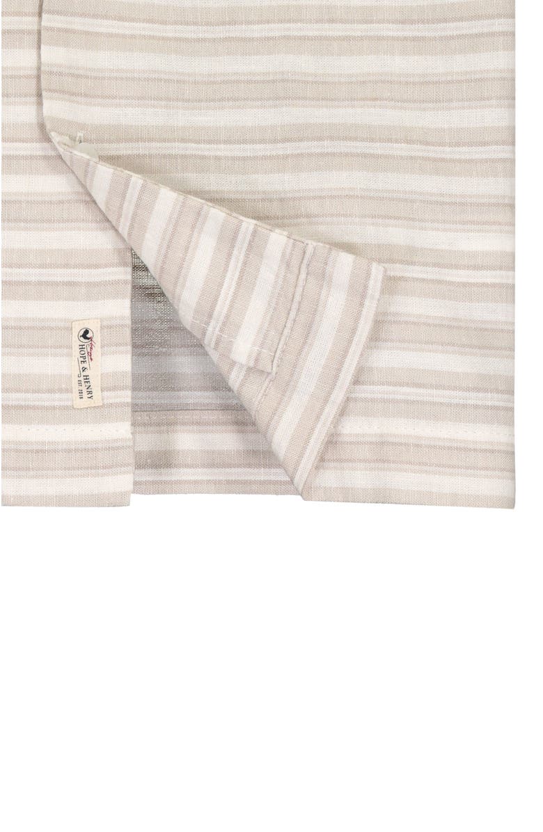 Hope & Henry Baby Boys' Linen Short Sleeve Camp Shirt, Infant, Alternate, color, 