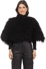 GORSKI Select Genuine Shearling Shawl