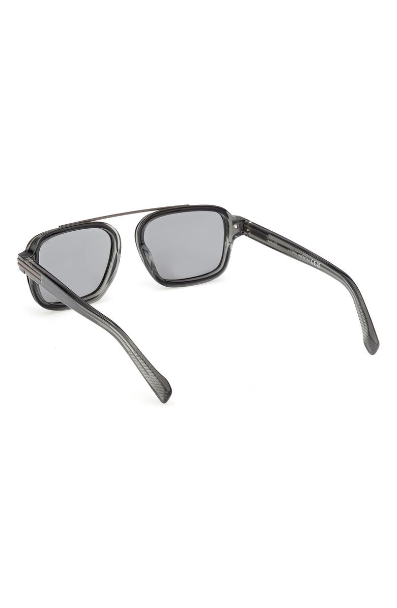 ZEGNA 55mm Geometric Sunglasses, Alternate, color, 