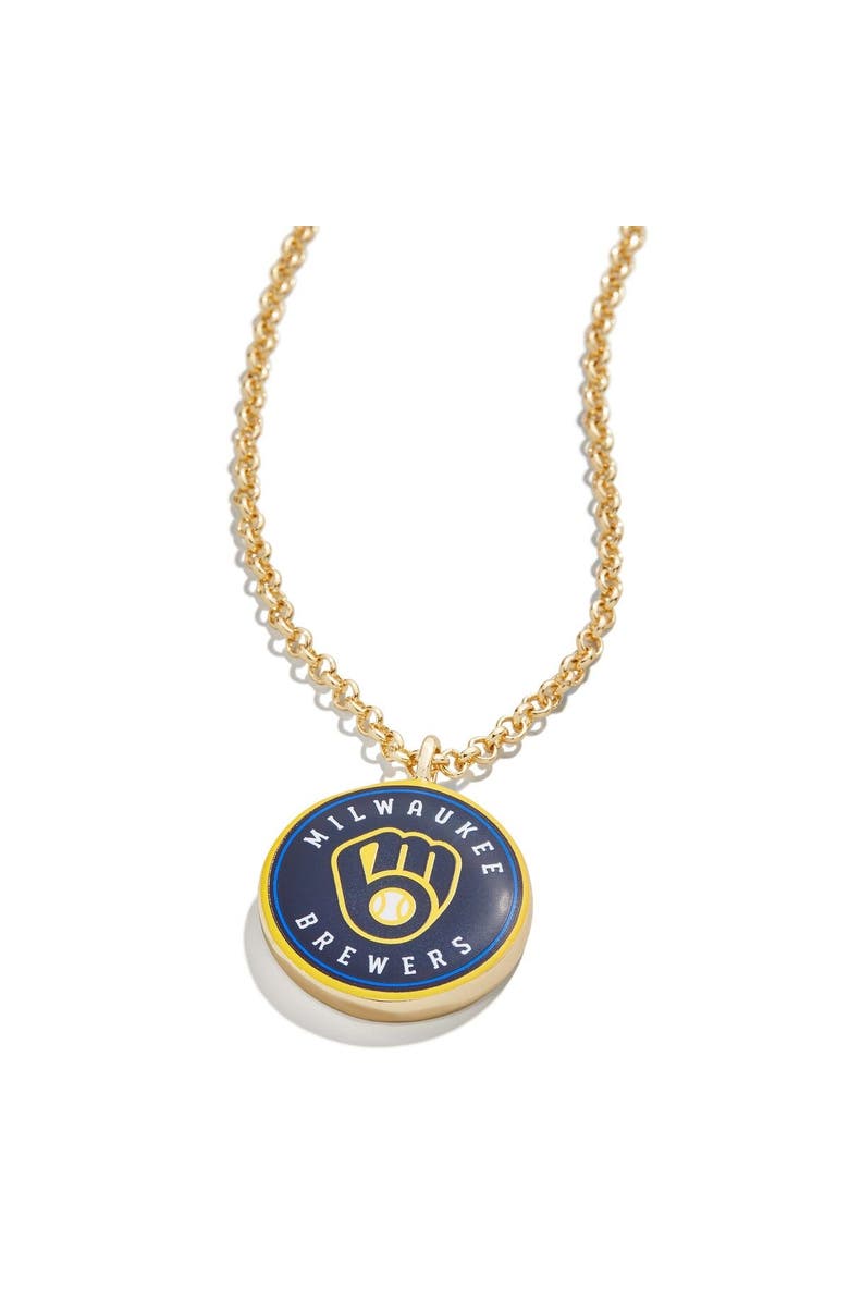 BaubleBar Milwaukee Brewers Pendant Necklace, Main, color, 