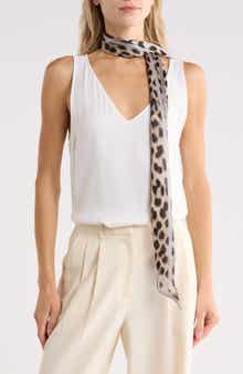 Leopard Print Slim Scarf