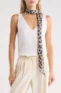 Vince Camuto Leopard Print Slim Scarf