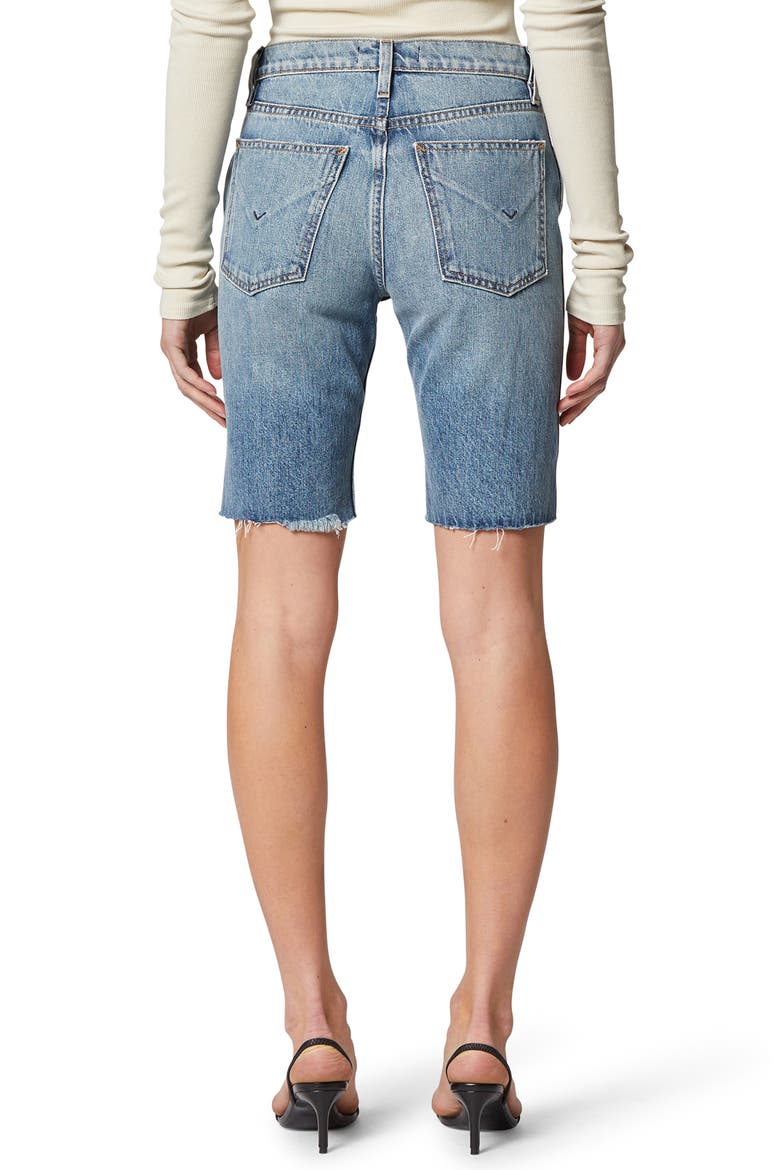 Freya High Waist Cutoff Denim Bike Shorts, Alternate, color, TEMPTATION