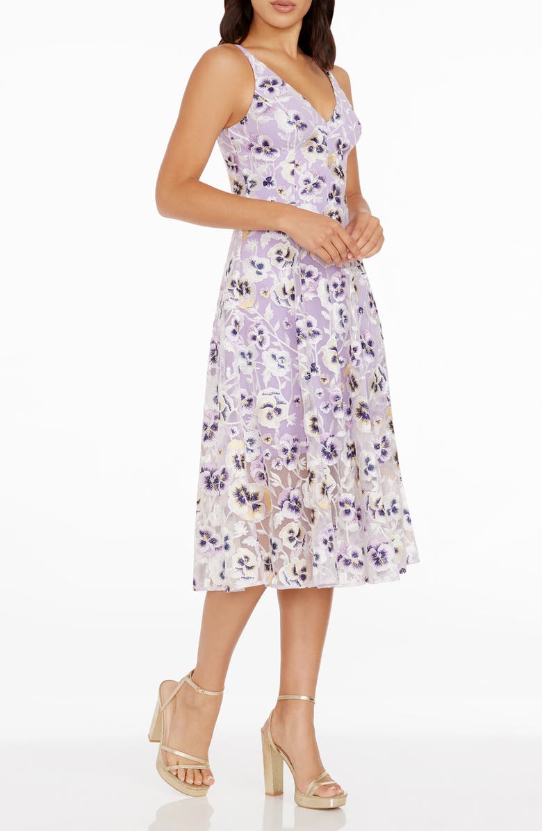 Dress the Population Blair Cocktail Dress, Alternate, color, Lavender Multi