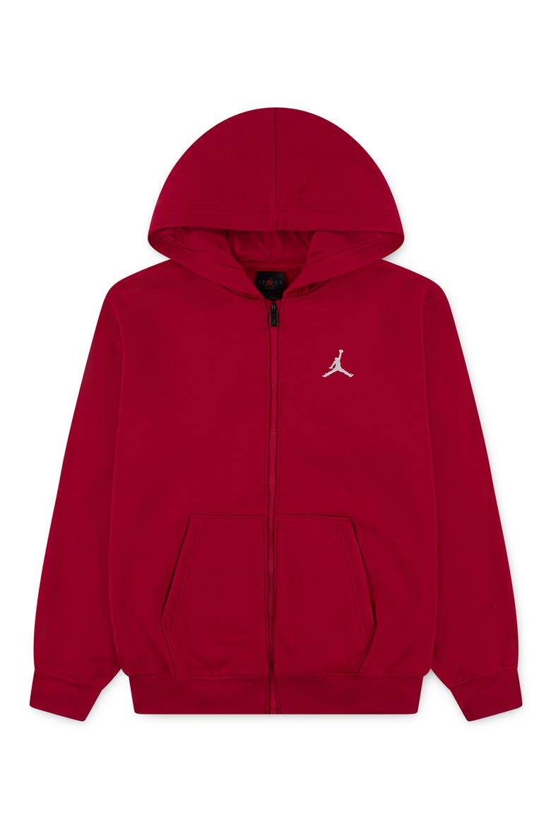Kids' Brooklyn Fleece Zip-Up Hoodie, Main, color, GYM RED