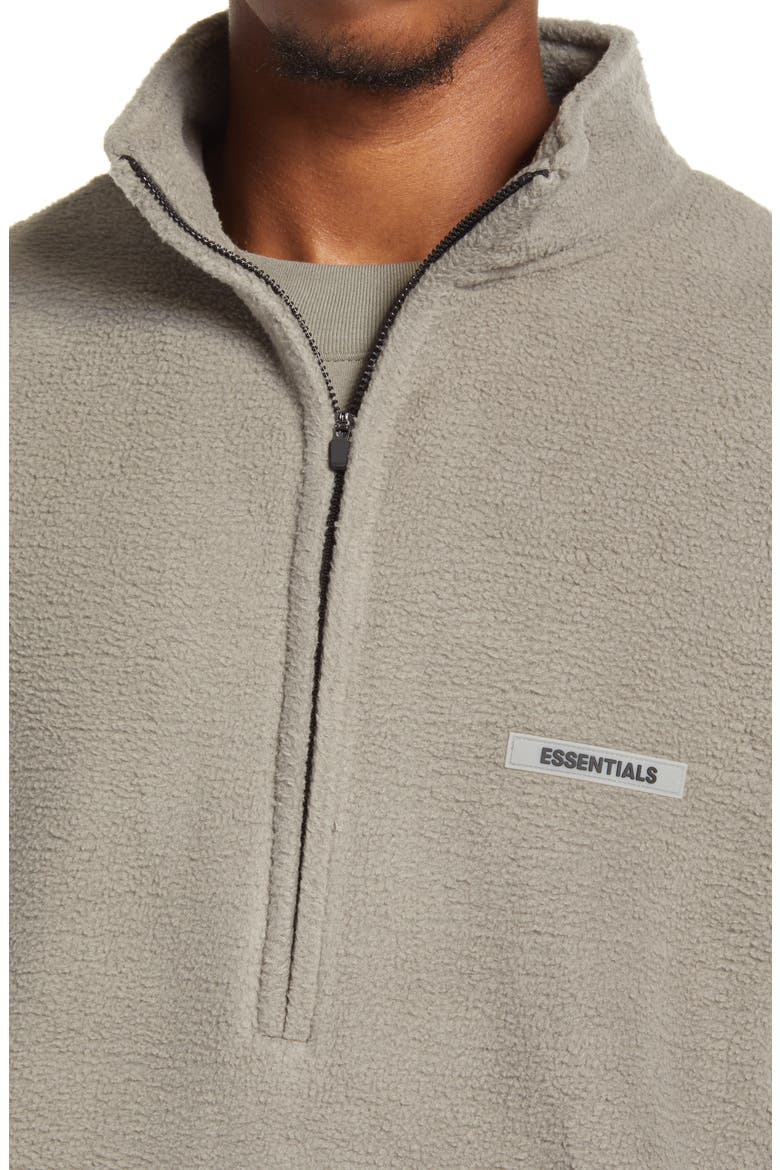 Half Zip Fleece Pullover, Alternate, color, GREY FLANNEL