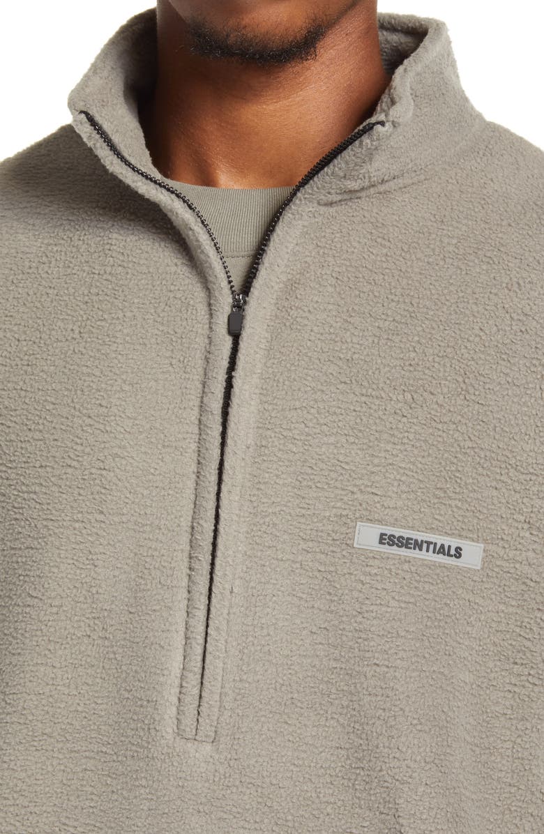 Fear of God Essentials Half Zip Fleece Pullover, Alternate, color,