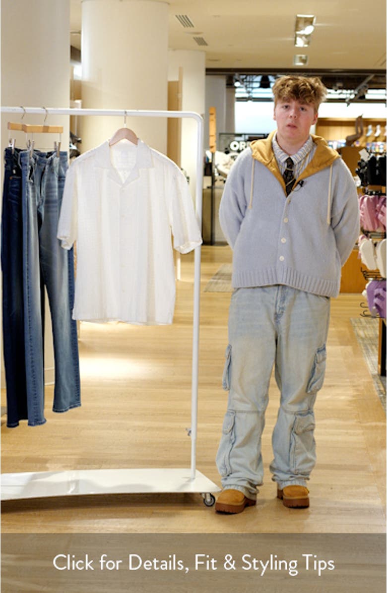 Lars Pointelle Stripe Camp Shirt, sales video thumbnail