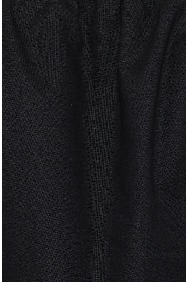 Lysandra Cotton & Linen Halter Top & Shorts Set, Alternate, color, BLACK