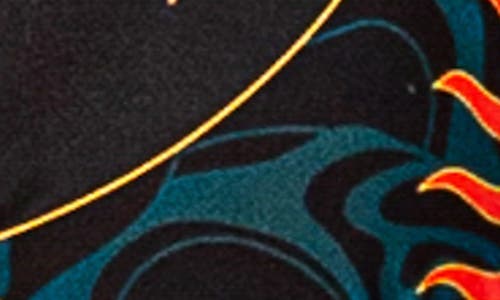 Maaji Flamingo Night Balmy Reversible Bikini Top In Black