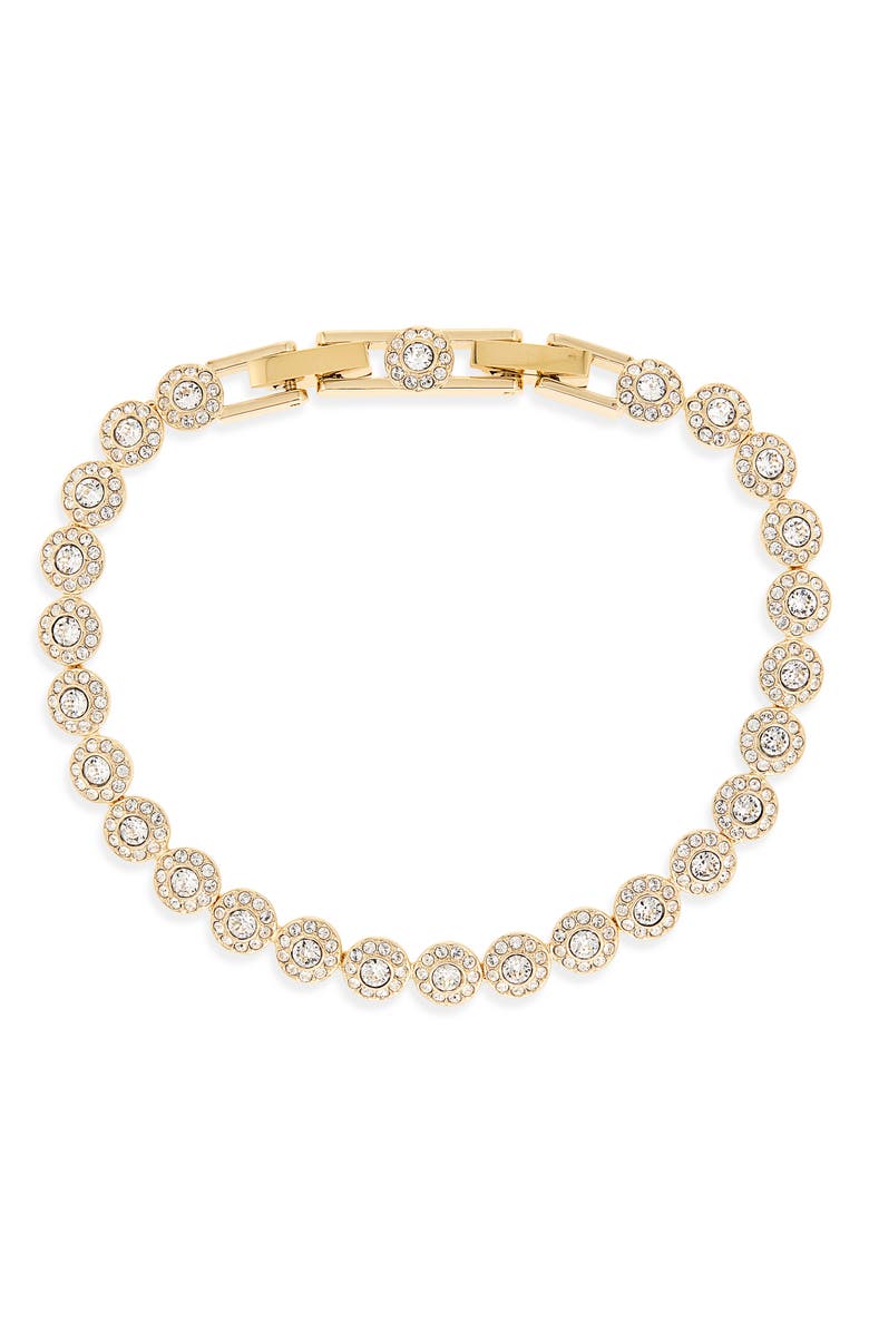 Swarovski Una Crystal Bracelet, Main, color, Gold/ Crystal