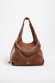 Bimba y Lola Medium Suede Paper Bag