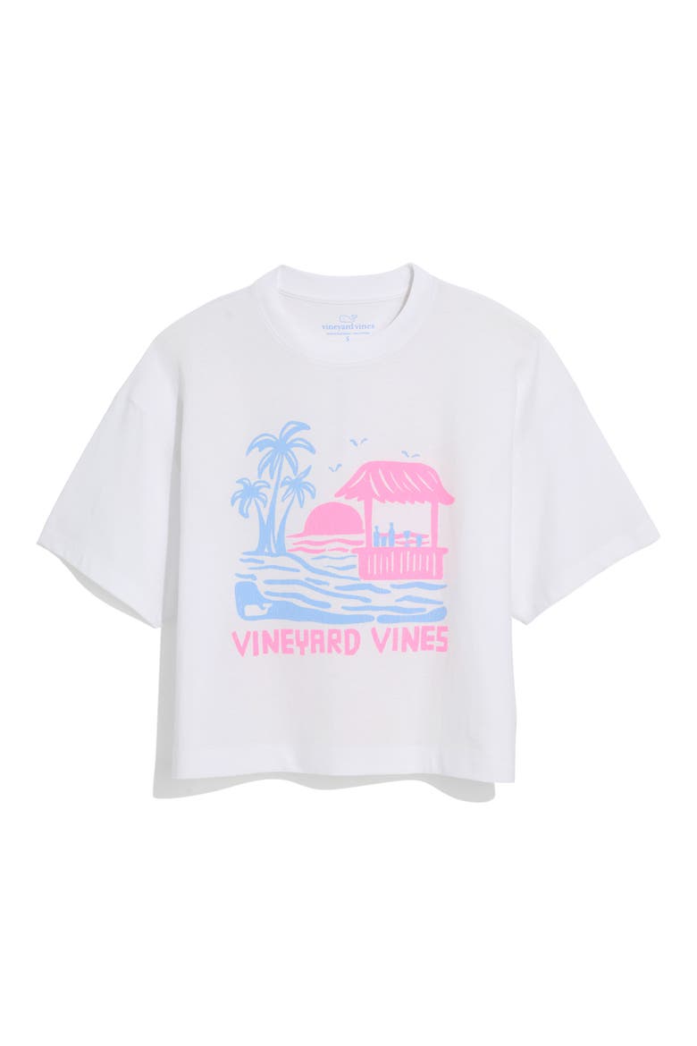 Garment Dyed Beach Bar Scenic Boxy Tee, Main, color, WHITE CAP