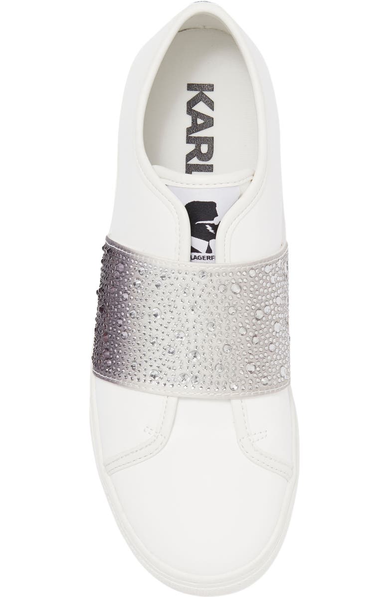 KARL LAGERFELD PARIS Remmy Rhinestone Slip-On Sneaker, Alternate, color,