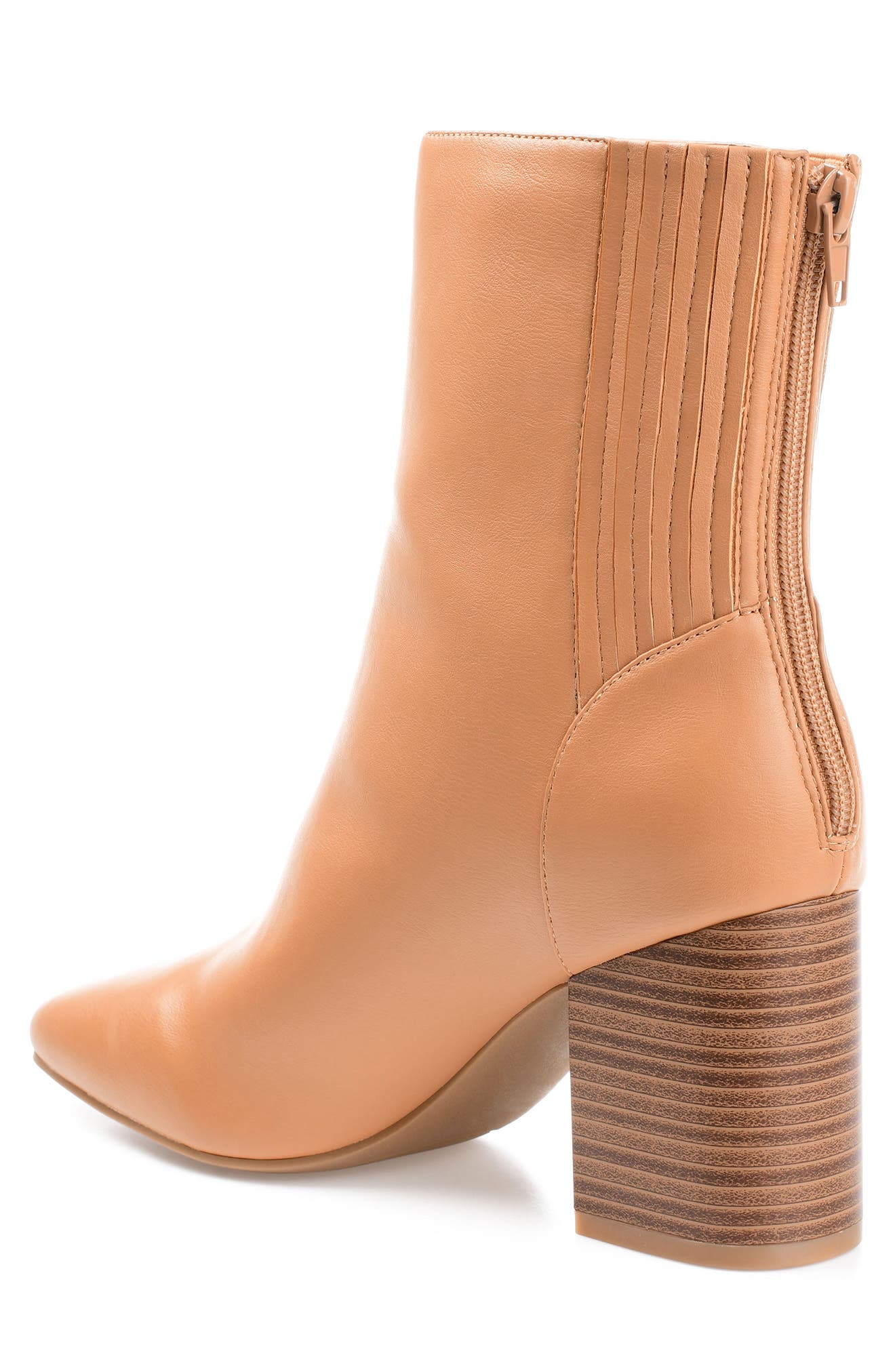 Journee Collection Maize Vegan Leather Bootie, Alternate, color, Tan