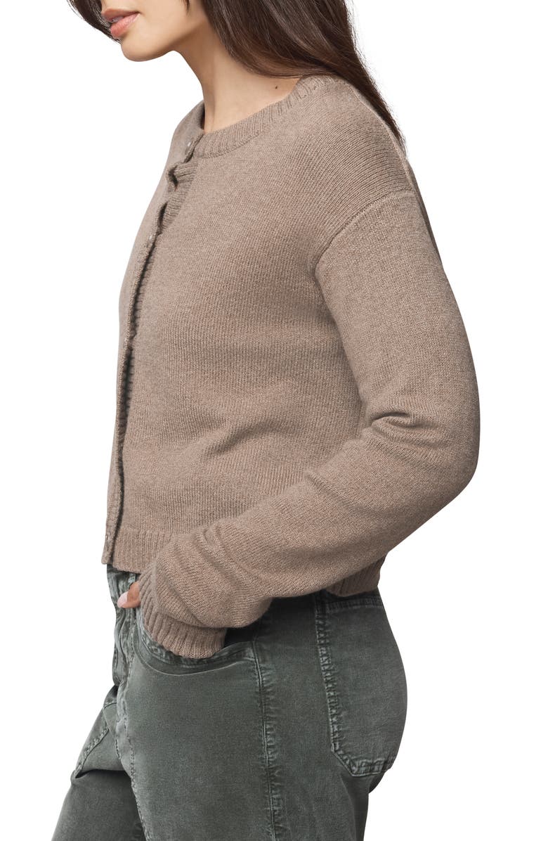 Splendid Amber Cropped Cardigan, Alternate, color, Cedar Brown