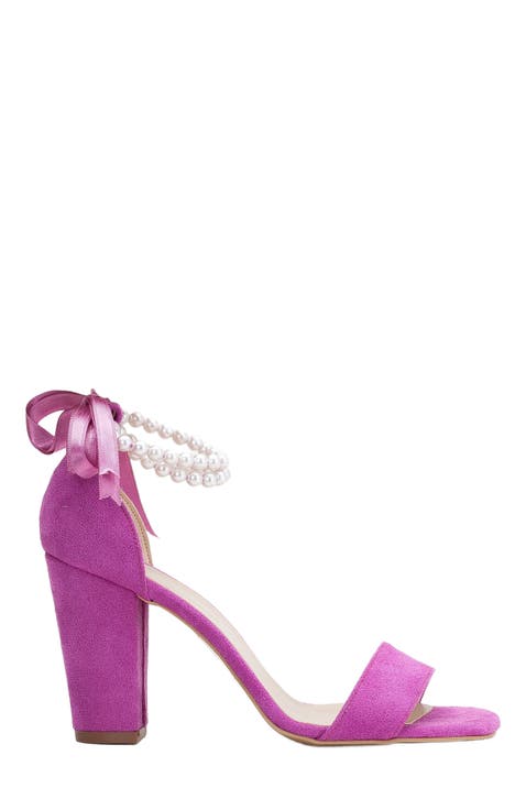 Melissa Block Heels Sandals with Pearls