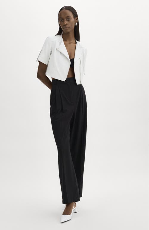 Lamarque Kirsi | Cropped Biker Jacket In White
