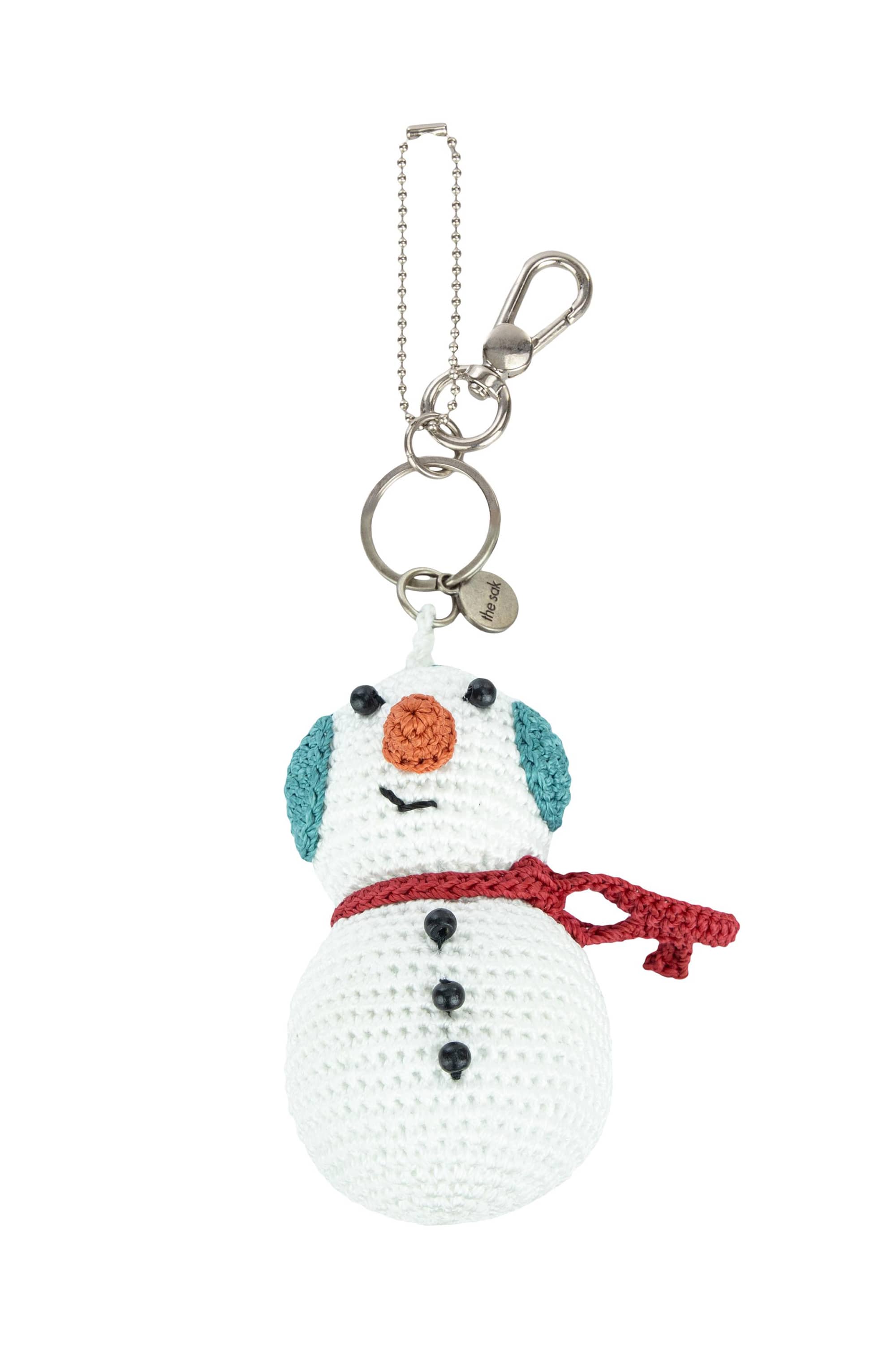 The Sak Yarnicharmz Hand Crochet Dangle - Snowman, Main, color, 