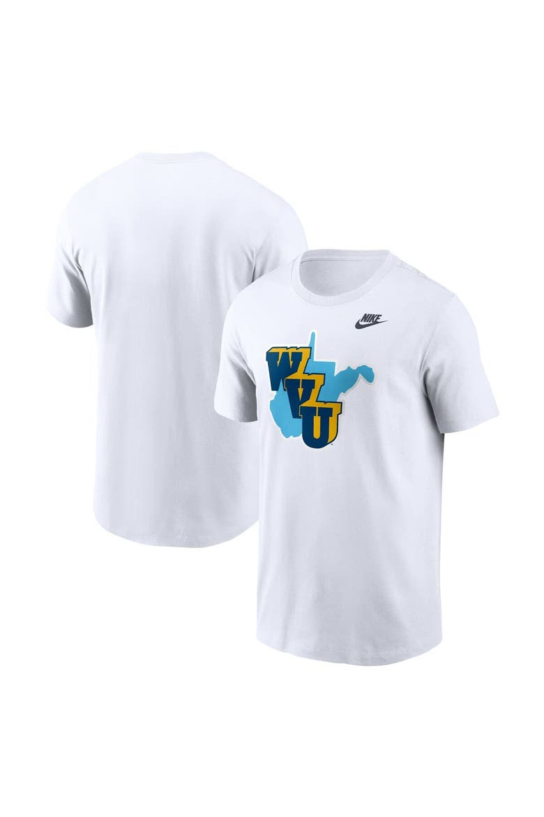 Men's Nike White West Virginia Mountaineers 1965 Throwback T-Shirt, Alternate, color, White