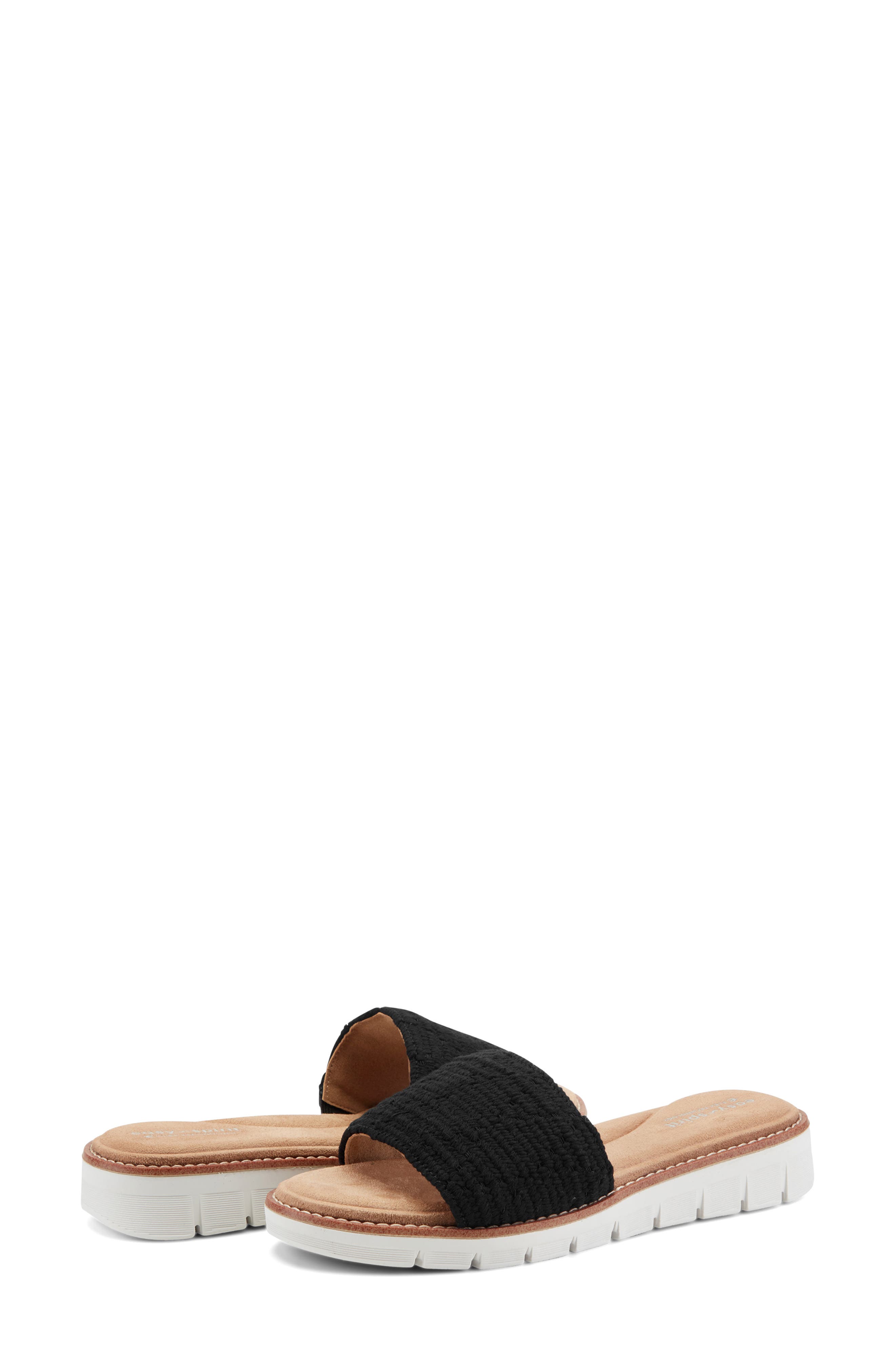Easy Spirit Jadyn Platform Wedge Slide Sandal, Alternate, color, Black
