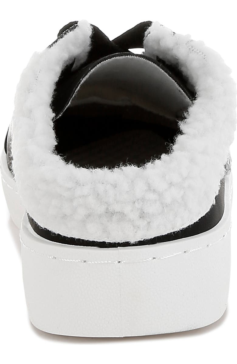 LONDON RAG Moxie Faux Shearling Trim Sneaker, Alternate, color, Black