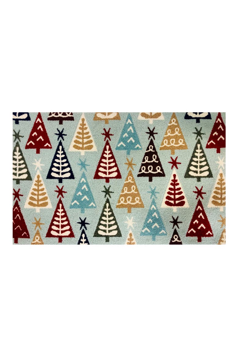 Scandi Tree Doormat, Main, color, SKY MULTI