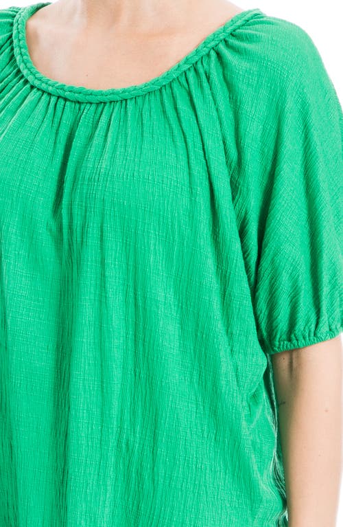 Max Studio Bubble Sleeve Knit Top In Jelly Bean