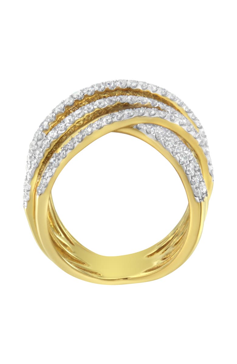 Haus of Brilliance 10KT Yellow Gold 1 5/8 cttw Diamond Bypass Ring, Alternate, color, Yellow