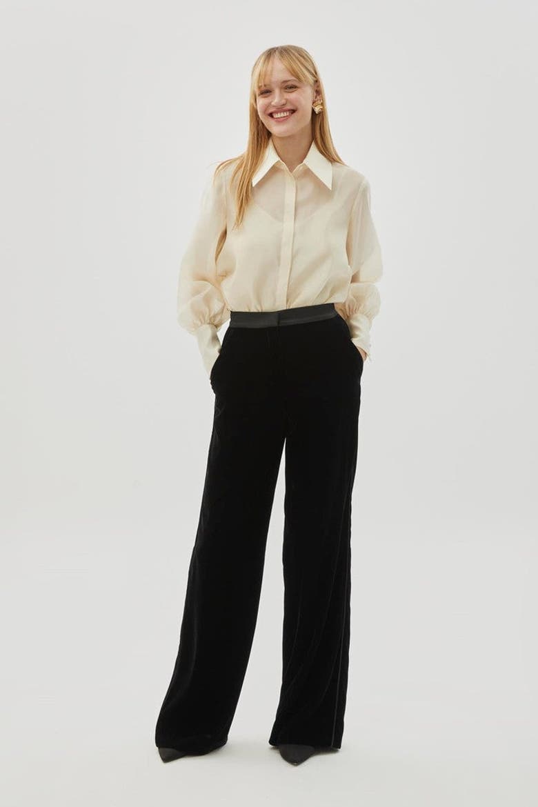 Bernard Embroidered Cotton Shirt, Alternate, color, Ecru