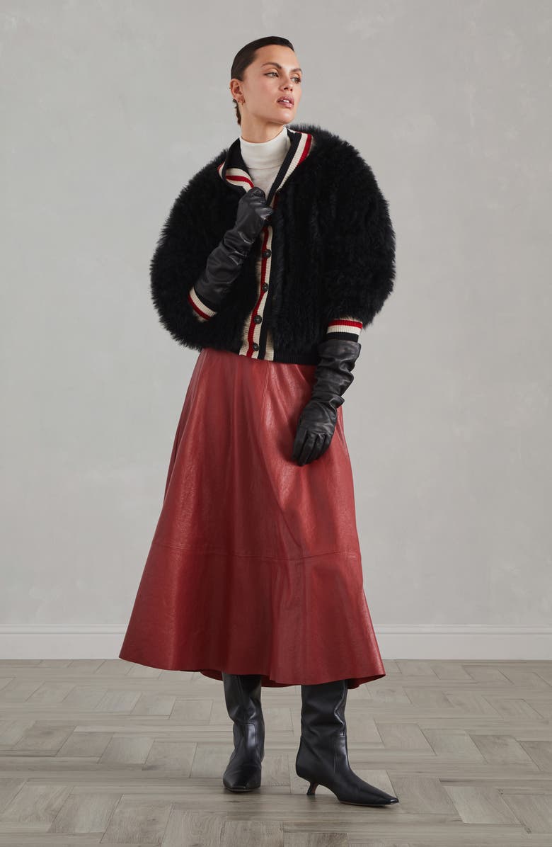 Brunello Cucinelli Cozy shearling hooded cardigan in cashmere, Alternate, color, 