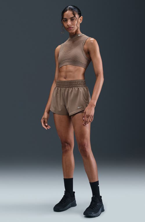 Nike Indy Net Light-support Padded Sports Bra In Brown