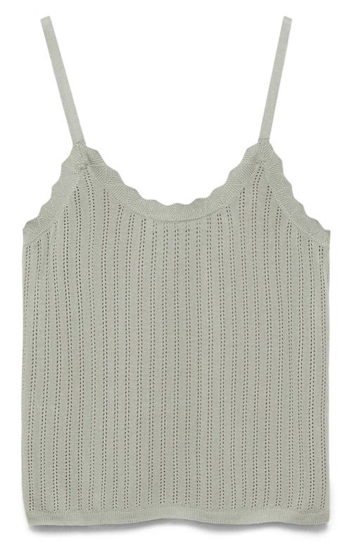 Mango Pointelle Lounge Camisole In Gray