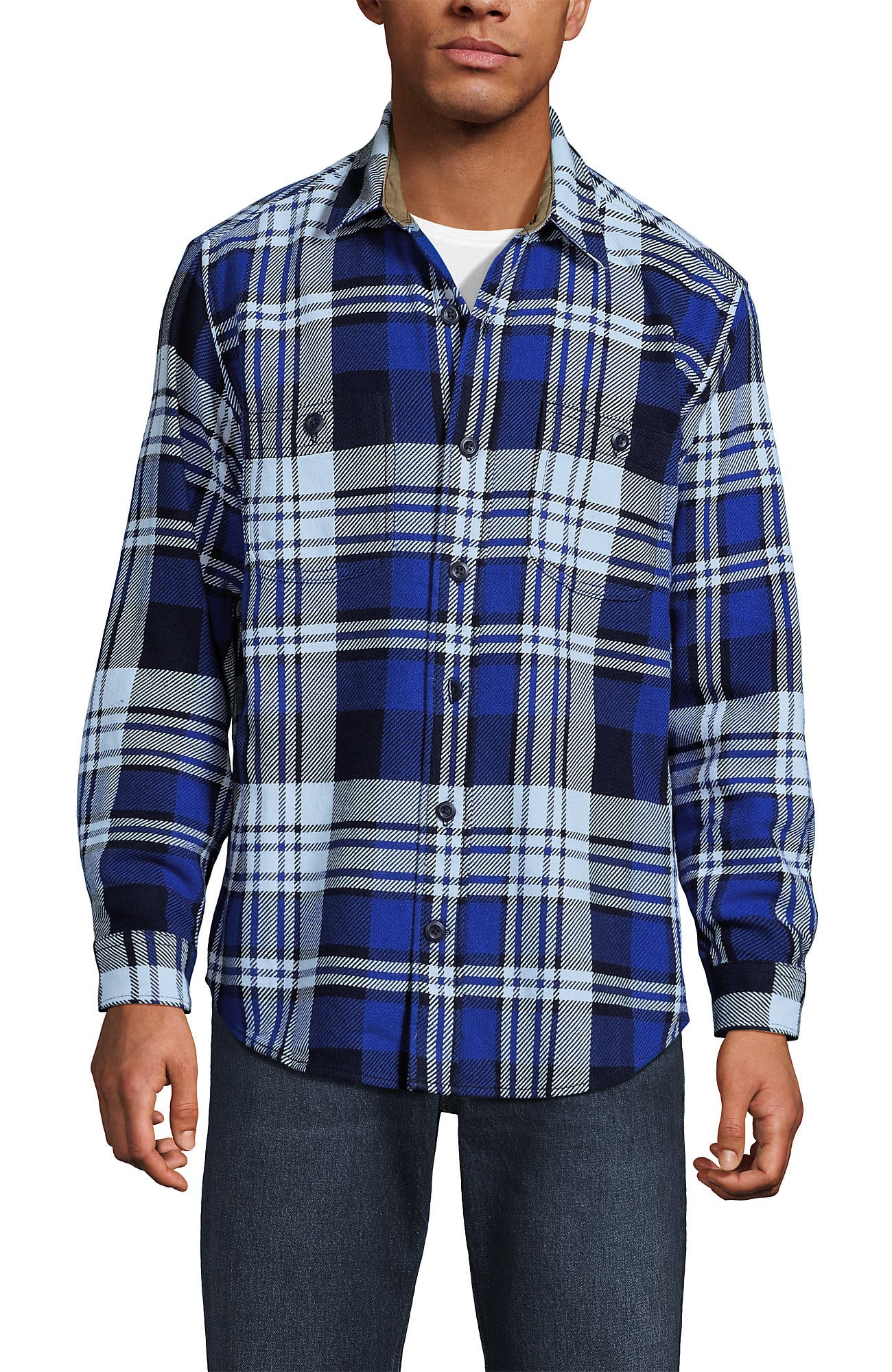 Authentic Flannel Shirt with Corduroy Collar - image 5