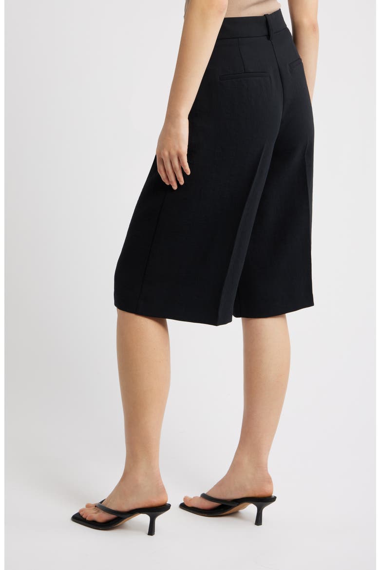 Curator Crepe Culottes, Alternate, color, BLACK