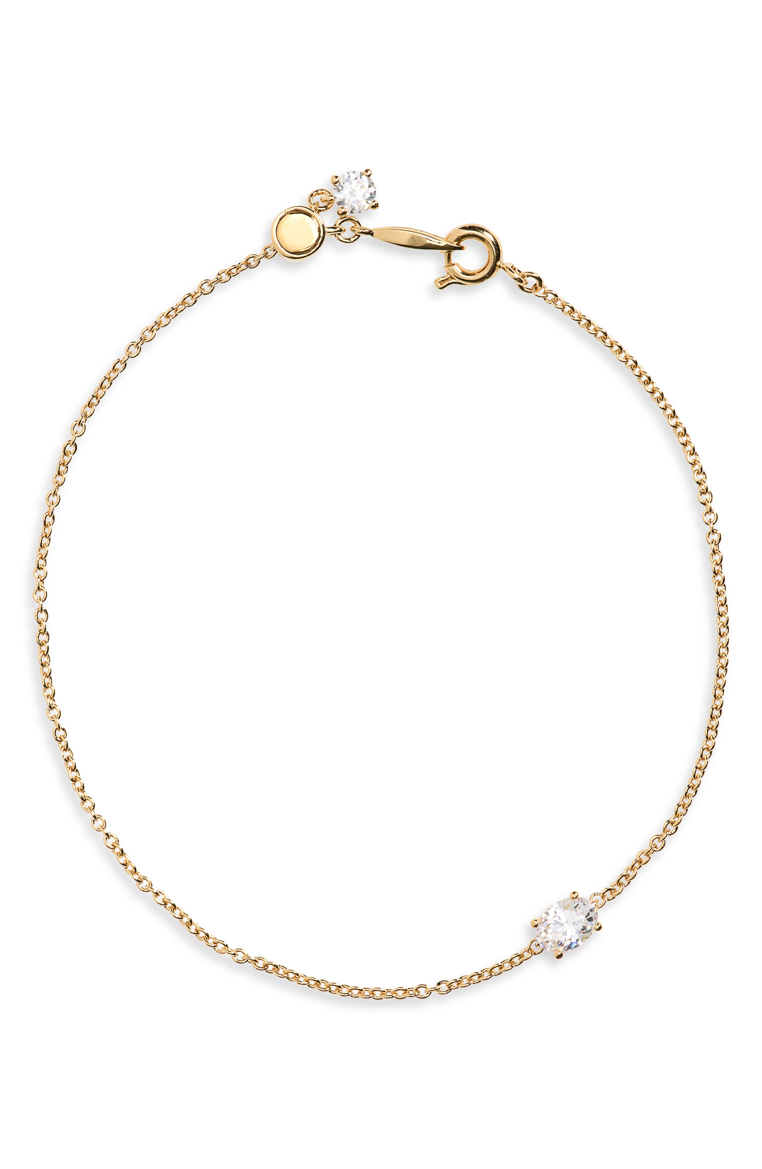 Modern Love Cubic Zirconia Line Bracelet