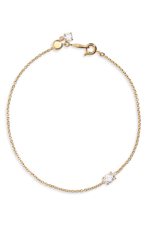 Modern Love Cubic Zirconia Line Bracelet