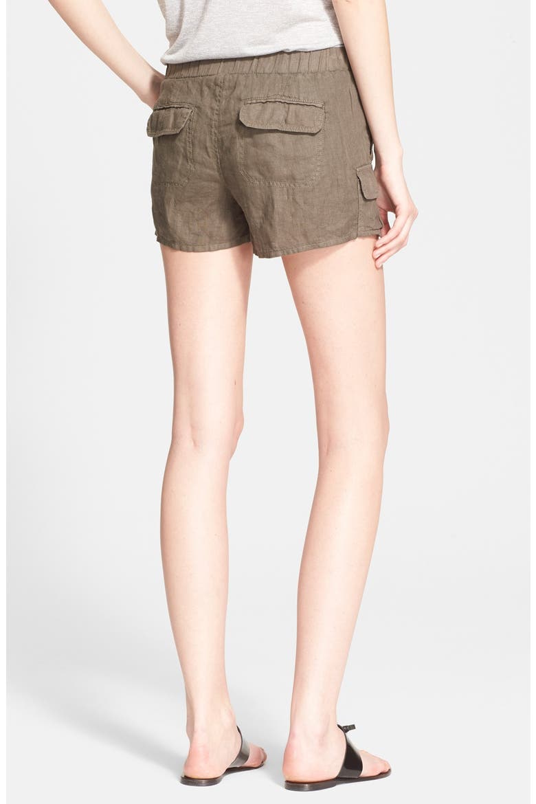 Ilya Linen Cargo Shorts, Alternate, color, FATIGUE