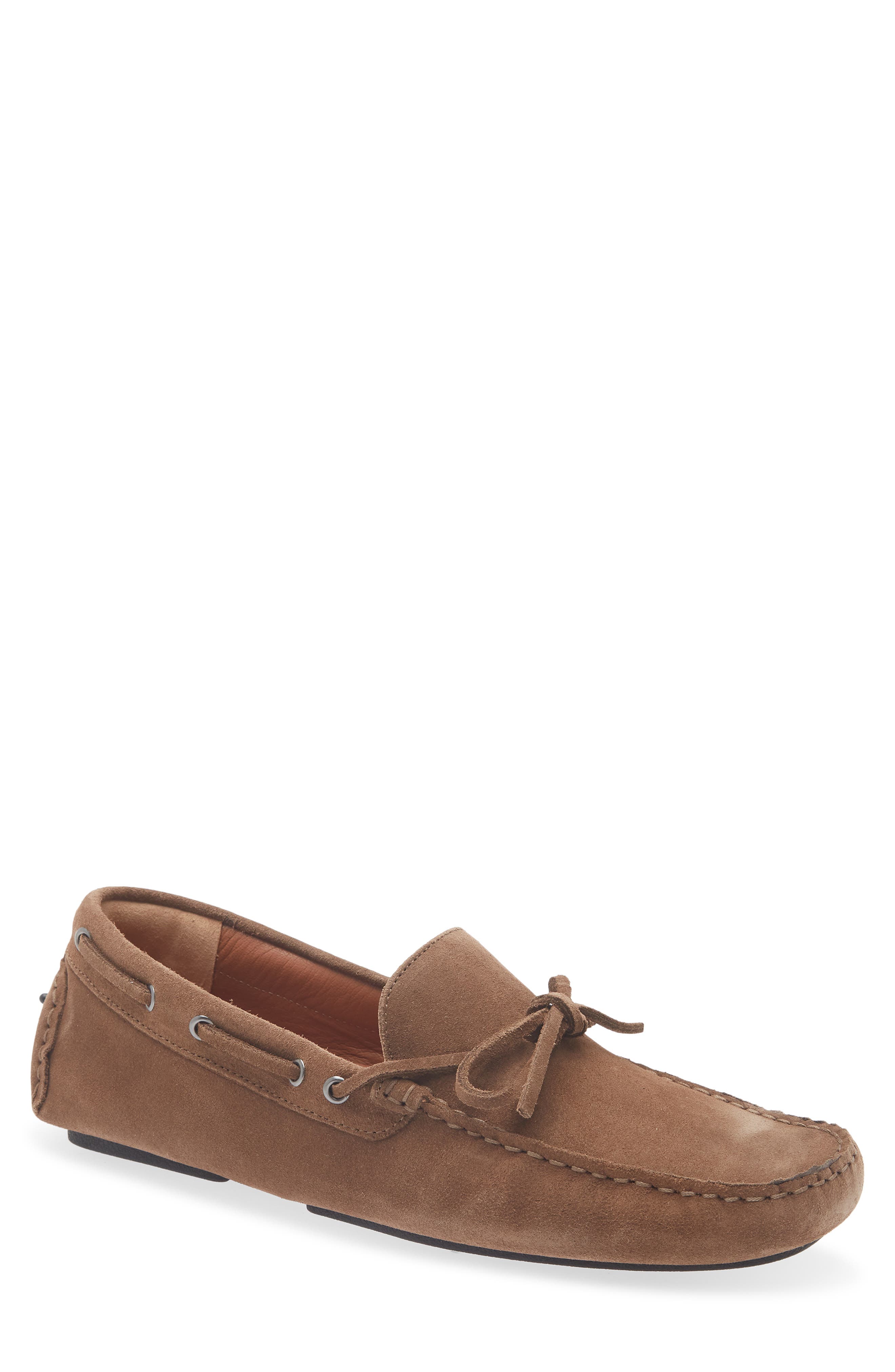Hermoso Suede Driving Loafer(Men), Main, color, CAFE SUEDE